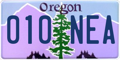 OR license plate 010NEA