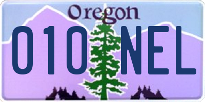 OR license plate 010NEL