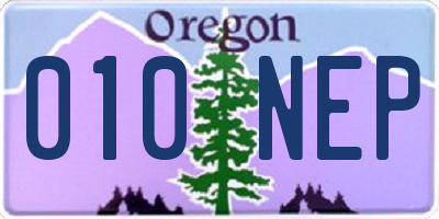 OR license plate 010NEP
