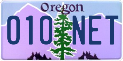 OR license plate 010NET