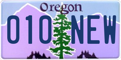 OR license plate 010NEW
