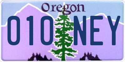 OR license plate 010NEY
