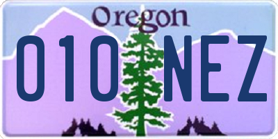 OR license plate 010NEZ