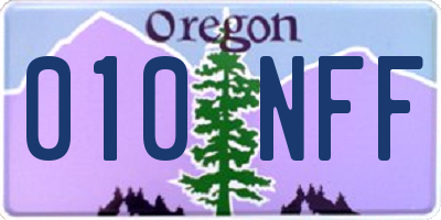 OR license plate 010NFF