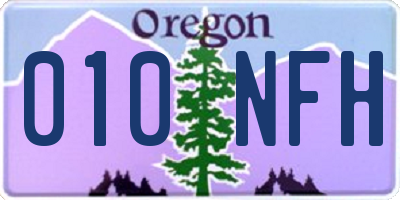 OR license plate 010NFH