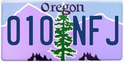 OR license plate 010NFJ