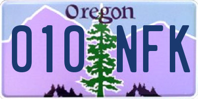OR license plate 010NFK