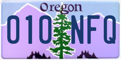 OR license plate 010NFQ