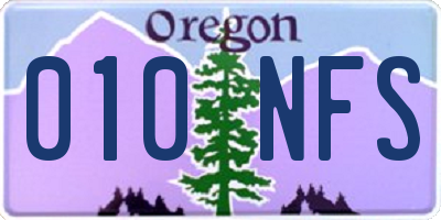 OR license plate 010NFS
