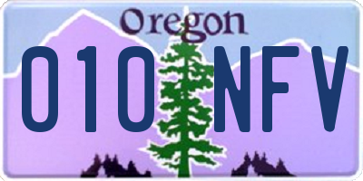 OR license plate 010NFV