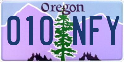 OR license plate 010NFY
