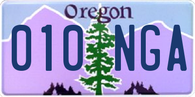 OR license plate 010NGA