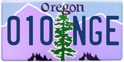 OR license plate 010NGE