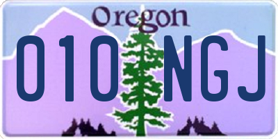 OR license plate 010NGJ