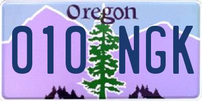 OR license plate 010NGK