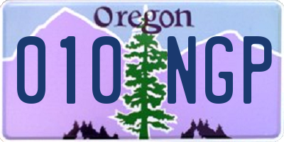 OR license plate 010NGP