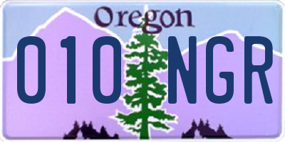 OR license plate 010NGR