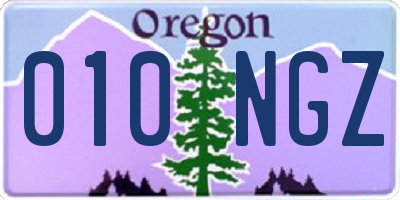 OR license plate 010NGZ