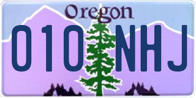 OR license plate 010NHJ