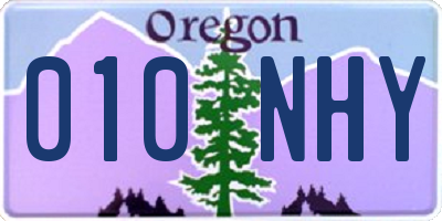 OR license plate 010NHY