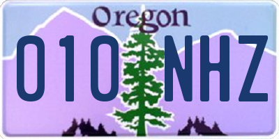 OR license plate 010NHZ