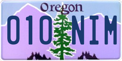 OR license plate 010NIM