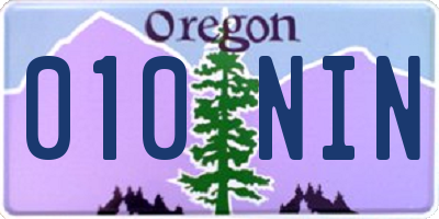 OR license plate 010NIN