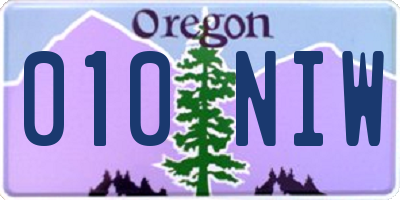 OR license plate 010NIW