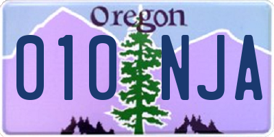 OR license plate 010NJA