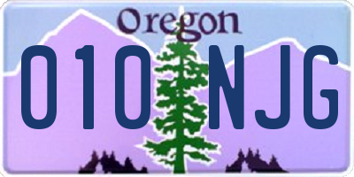 OR license plate 010NJG