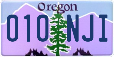 OR license plate 010NJI