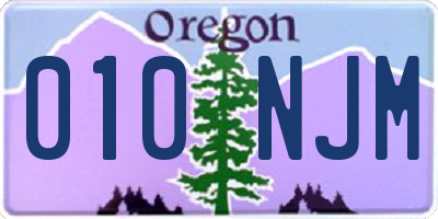 OR license plate 010NJM