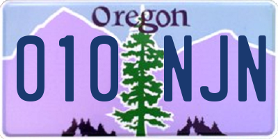 OR license plate 010NJN