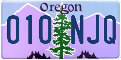 OR license plate 010NJQ
