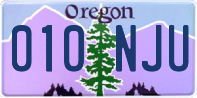 OR license plate 010NJU