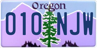 OR license plate 010NJW