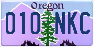 OR license plate 010NKC