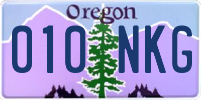 OR license plate 010NKG