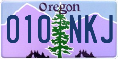 OR license plate 010NKJ