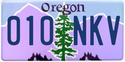 OR license plate 010NKV
