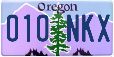 OR license plate 010NKX