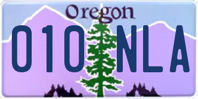 OR license plate 010NLA