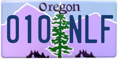 OR license plate 010NLF