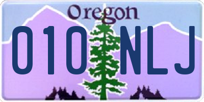 OR license plate 010NLJ
