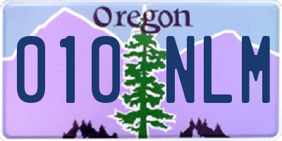 OR license plate 010NLM