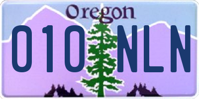 OR license plate 010NLN