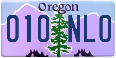 OR license plate 010NLO