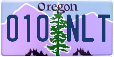 OR license plate 010NLT