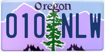 OR license plate 010NLW