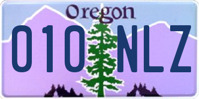 OR license plate 010NLZ